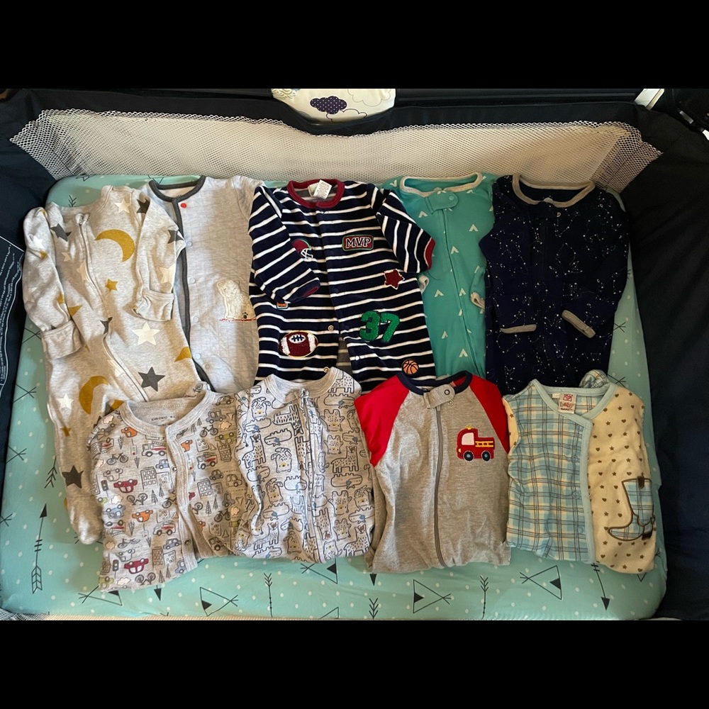 3-6 month Bundle of 9 Sleepers